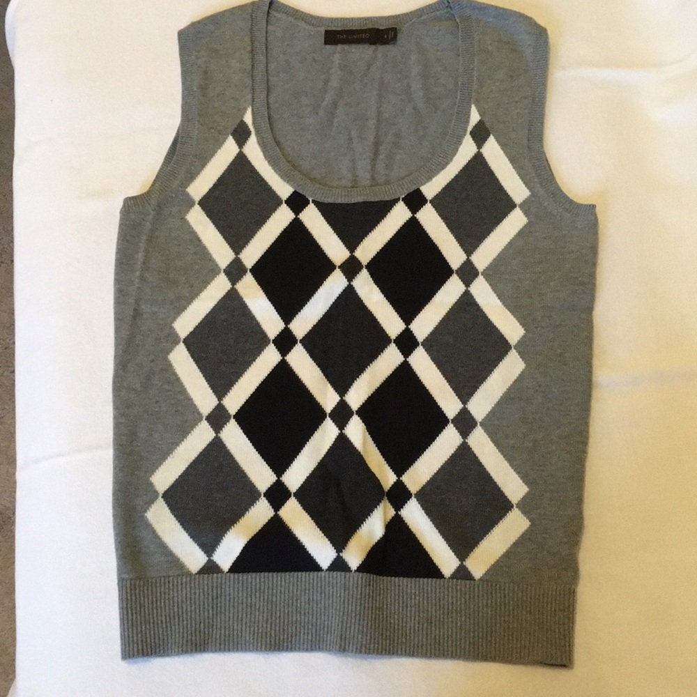 Gray Argyle Sweater Vest
